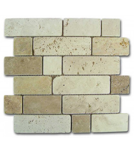 Mosaico Travertino Brick 30,5x30,5cm.