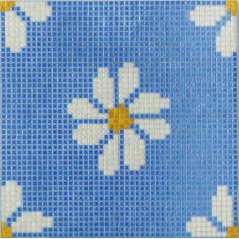 Mosaico Swiss Daisy 31,6x31,6cm.