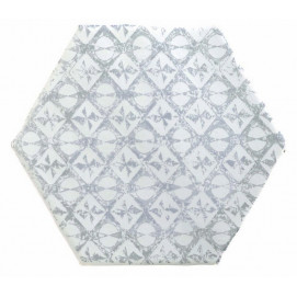 Hexagon Marrakech Mosaic Gris F/Bla 15x15cm.