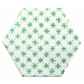 Hexagon Marrakech Mosaic Verde F/Bla 15x15cm.