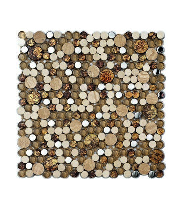 Mosaico Round Oro 30x30cm.