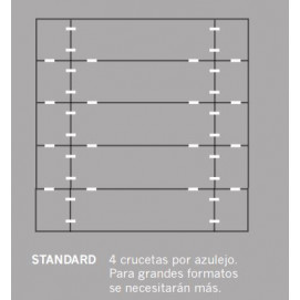 Crucetas Standard Ref.BRU161A para junta de 1mm. (Bolsa 250 pzs)