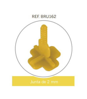 Crucetas T Ref.BRU162 para junta de 2mm. (Bolsa 250 pzs)