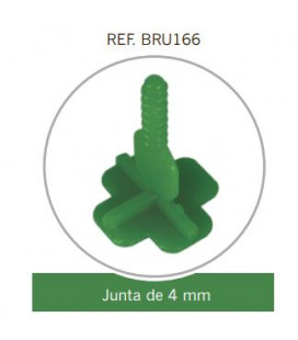 Crucetas T Ref.BRU166 para junta de 4mm. (Bolsa 250 pzs)