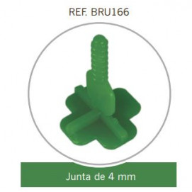 Crucetas T Ref.BRU166 para junta de 4mm. (Bolsa 250 pzs)