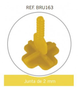 Crucetas + Ref.BRU163 para junta de 2mm. (Bolsa 250 pzs)