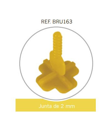 Crucetas + Ref.BRU163 para junta de 2mm. (Bolsa 250 pzs)