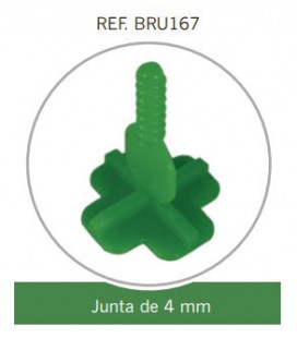 Crucetas + Ref.BRU167 para junta de 4mm. (Bolsa 250 pzs)