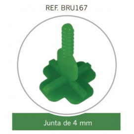 Crucetas + Ref.BRU167 para junta de 4mm. (Bolsa 250 pzs)