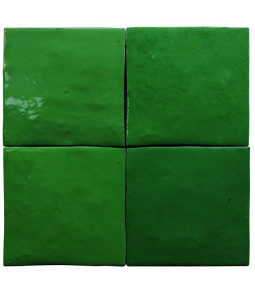 Zelij Verde Botella 10x10x1 cm.