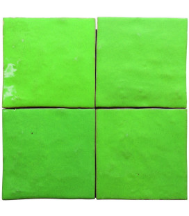 Zelij Verde Hierba 10x10x1 cm.