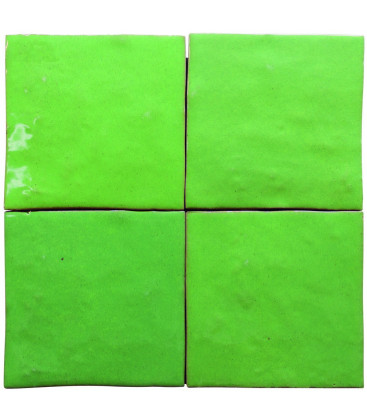 Zelij Verde Hierba 10x10x1 cm.