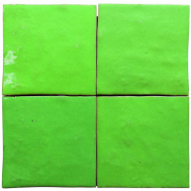 Zelij Verde Hierba 10x10x1 cm.