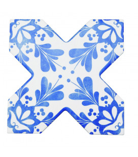 BeColors Cross Dec. Stencil Electric Blue 13,6x13,6x0,9cm.