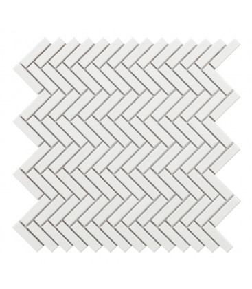 Mosaico Chevron White 28,3x27,7cm.