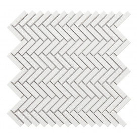 Mosaico Chevron White 28,3x27,7cm.