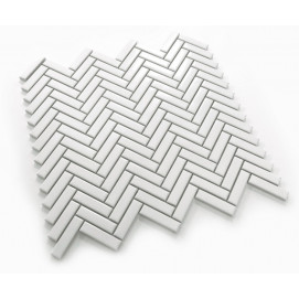 Mosaico Chevron White 28,3x27,7cm.