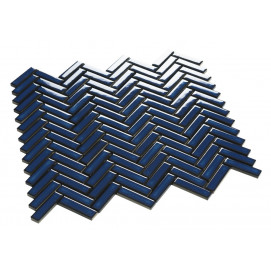 Mosaico Chevron Blue 28,3x27,7cm.