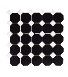 Mosaico Octogon Black Matt 29,5x29,5cm.