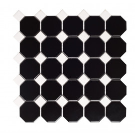 Mosaico Octogon Black Matt 29,5x29,5cm.