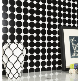 Mosaico Octogon Black Matt 29,5x29,5cm.