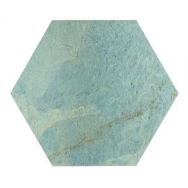 Hex. Rock Star Cev Green Marble 14x16cm.