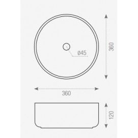 Lavabo Heller White & Gold