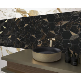 Lavabo Glam Black&Gold