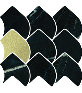 Mosaico Black Calacatta 28,5x25,5x1cm.