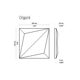 Origami White 25x25x9cm.