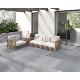 Pietrasanta Dark Grey Matt Polished 90x90x0,9cm.