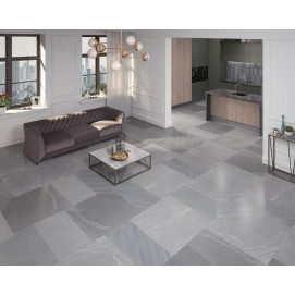 Pietrasanta Dark Grey Matt Polished 90x90x0,9cm.