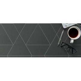 Trapezium Floor Graphite Matt 9,8x23x0,8cm.