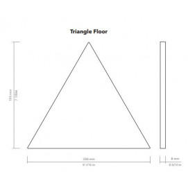 Triangle Floor Ice White Matt 20x23x0,8cm.