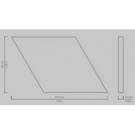 Flow Diamond White 14x24cm.