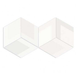 Flow Diamond Decor White 14x24cm.