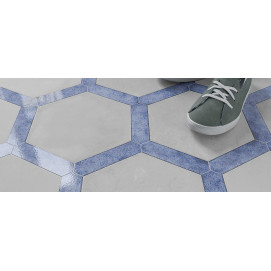 Concrete Wow Hexagon Light Grey 20x23cm.