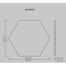 Six Hexa Greige 14x16cm.