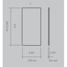 Solid L Chalk 12,5X25cm.