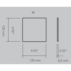 Solid M Chalk 12,5X12,5cm.