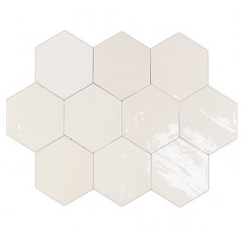 Zellige Hexa White 10,8x12,4cm.