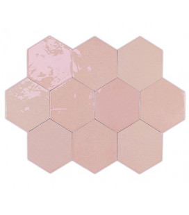 Zellige Hexa Pink 10,8x12,4cm.