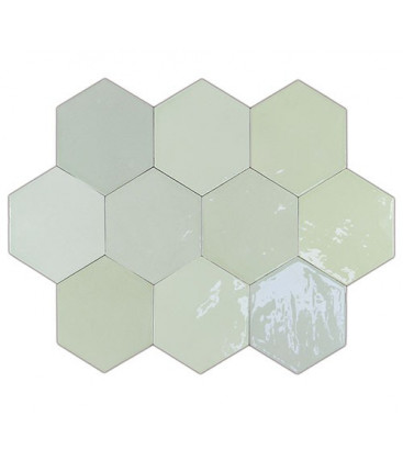 Zellige Hexa Mint 10,8x12,4cm.