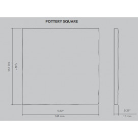 Pottery Square Graphite 15x15x1cm.
