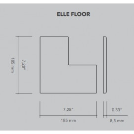 Puzzle Elle Floor Grey Stone 18,5x18,5cm.