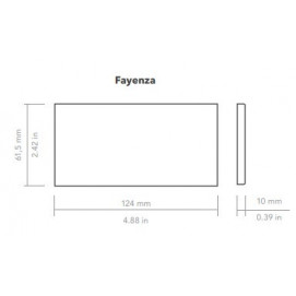 Fayenza Ebony 6,2x12,5cm.