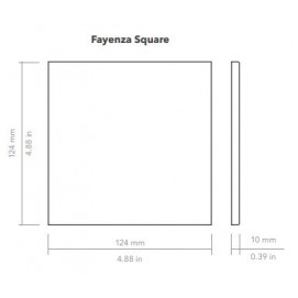 Fayenza Square Deep White 12,5x12,5cm.