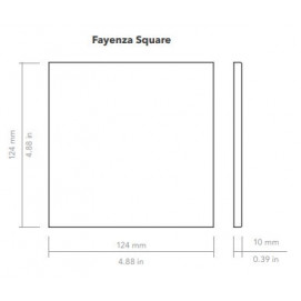Fayenza Square Coral 12,5x12,5cm.