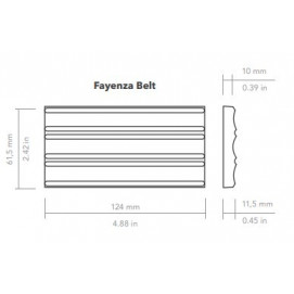 Fayenza Belt Deep White 6,2x12,5cm.