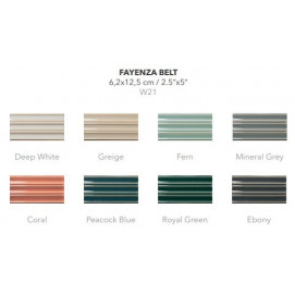 Fayenza Belt Mineral Grey 6,2x12,5cm.
